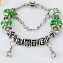 New products 2015 LOVE valentine's gift girls charm bracelet